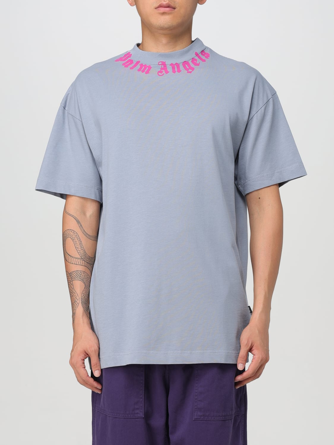 PALM ANGELS T-SHIRT: T-shirt men Palm Angels, Grey - Img 1