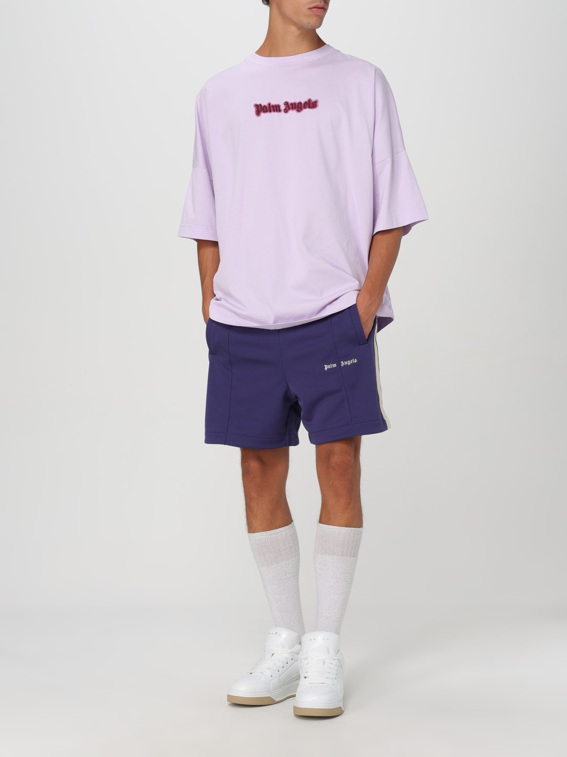 PALM ANGELS T-SHIRT: T-shirt men Palm Angels, Lilac - Img 2