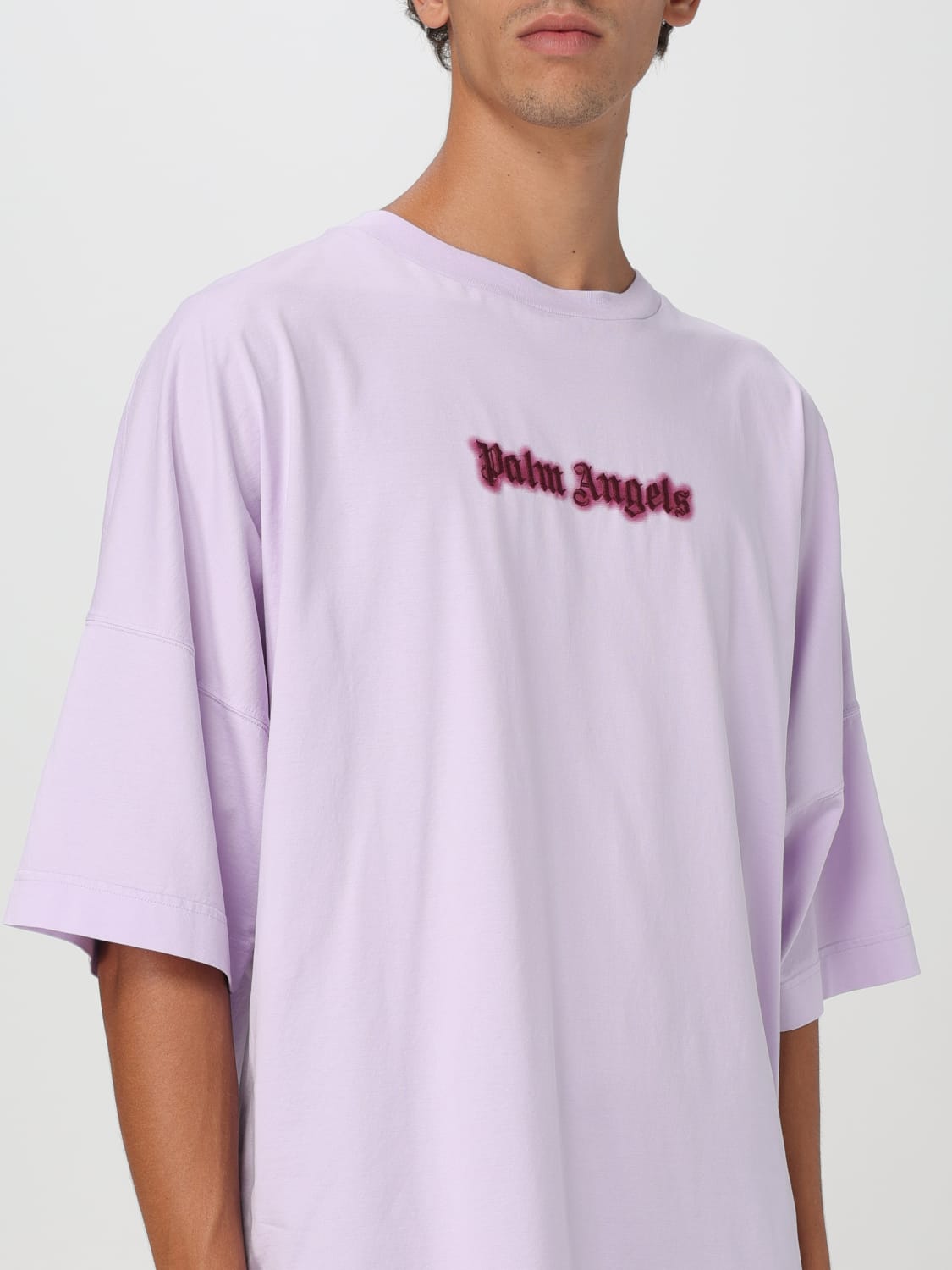 PALM ANGELS T-SHIRT: T-shirt men Palm Angels, Lilac - Img 5