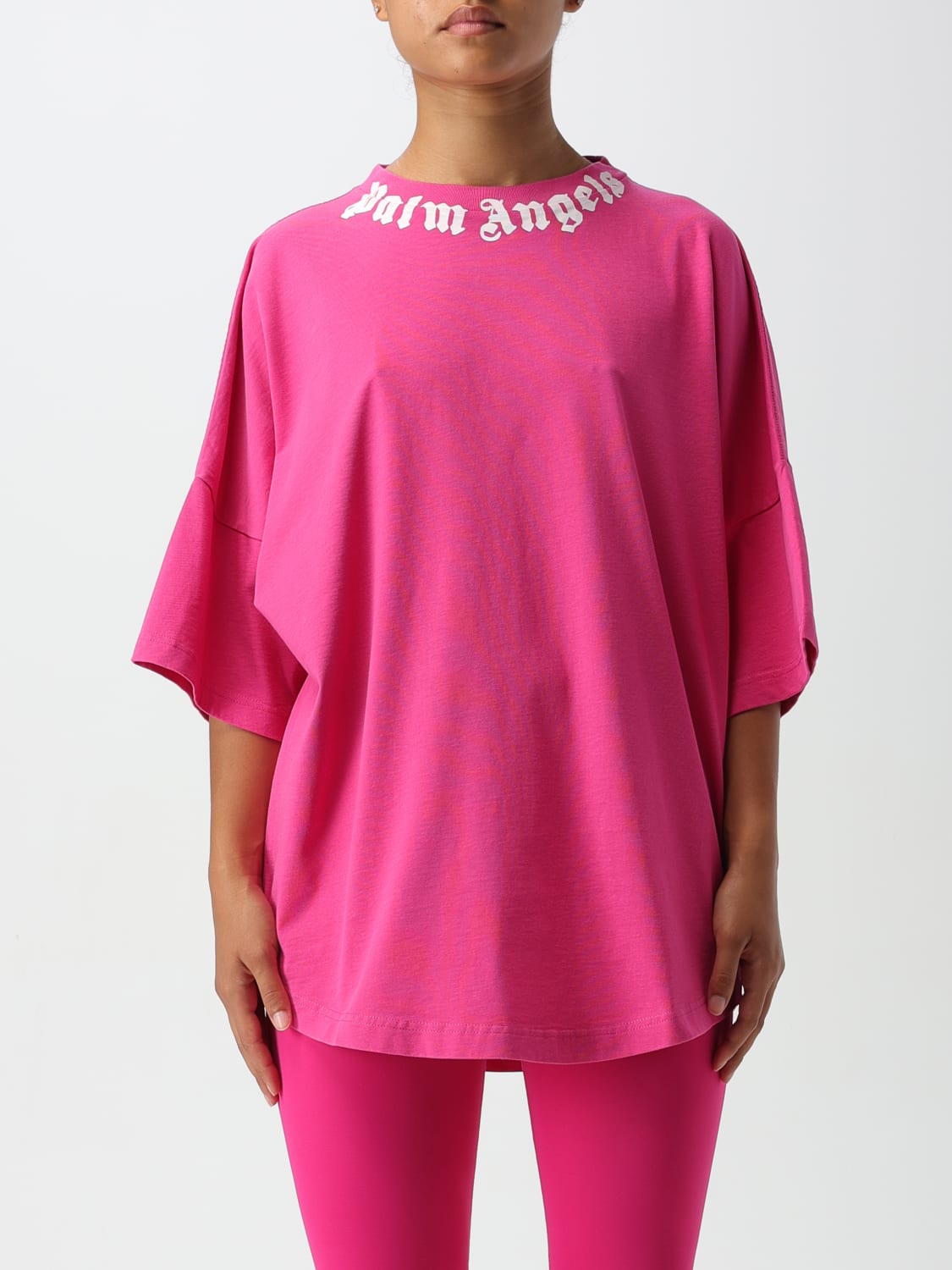 PALM ANGELS T-SHIRT: T-shirt woman Palm Angels, Fuchsia - Img 1