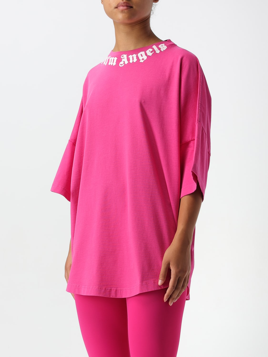 PALM ANGELS CAMISETA: Camiseta mujer Palm Angels, Fucsia - Img 4