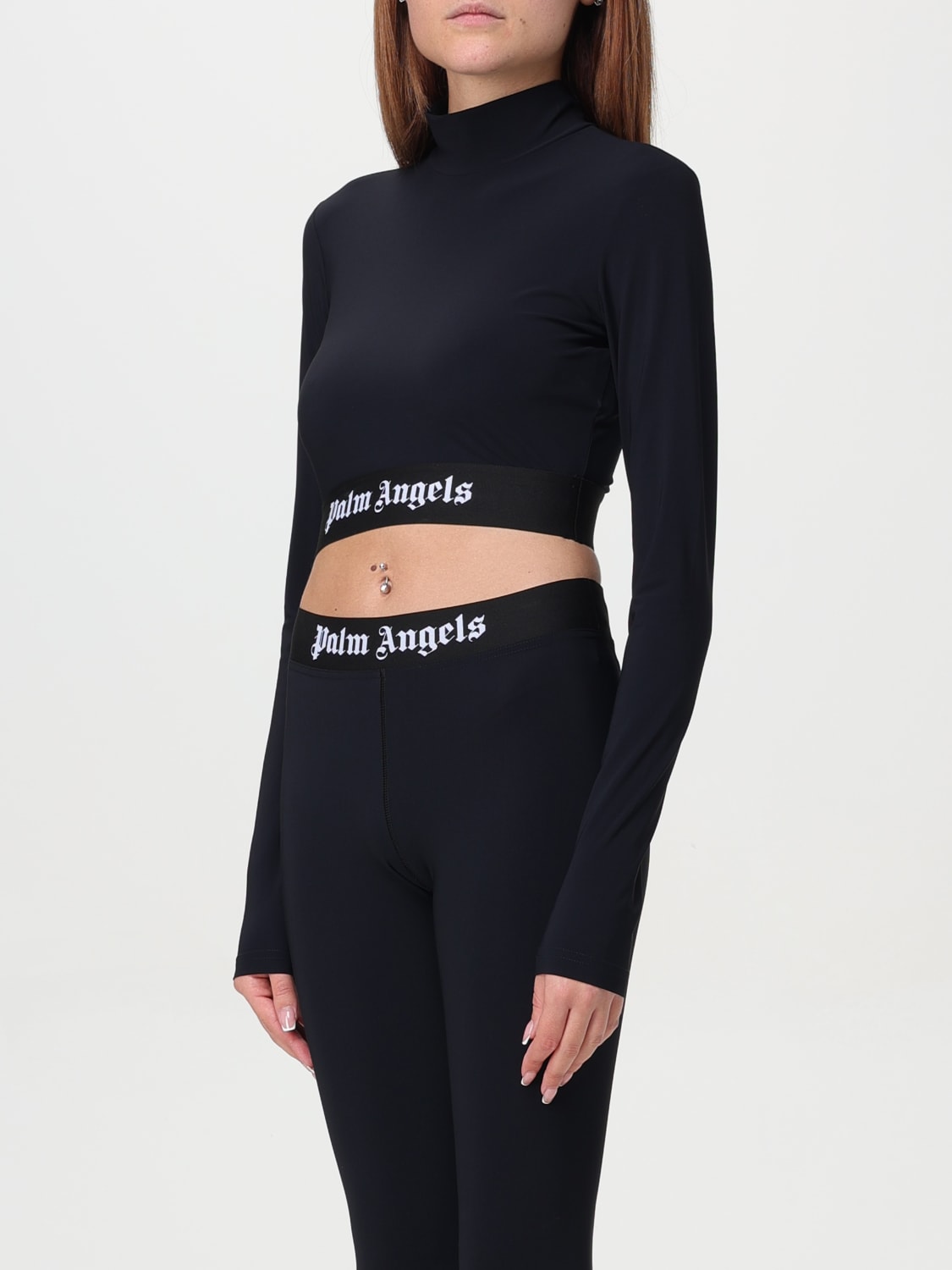 PALM ANGELS トップス: トップス レディース Palm Angels, ブラック - Img 4