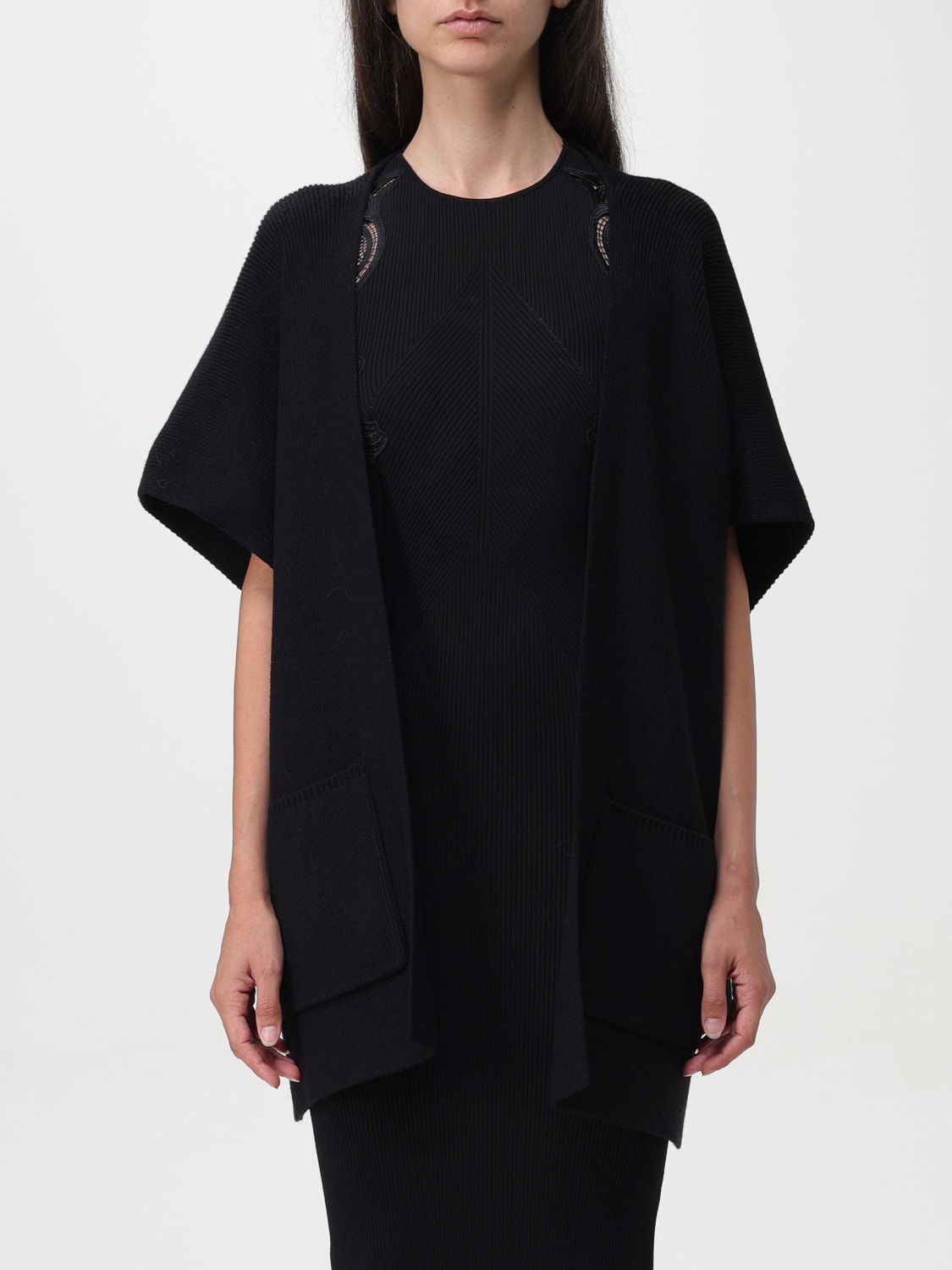 TWINSET CAPE: Cape woman Twinset, Black - Img 1