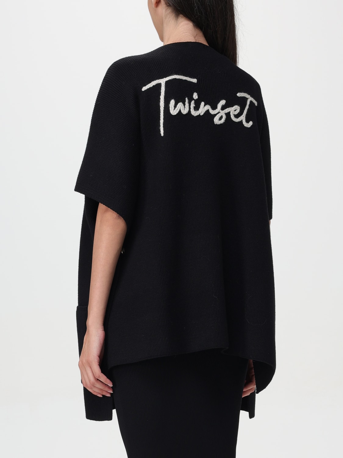 TWINSET CAPE: Cape woman Twinset, Black - Img 2