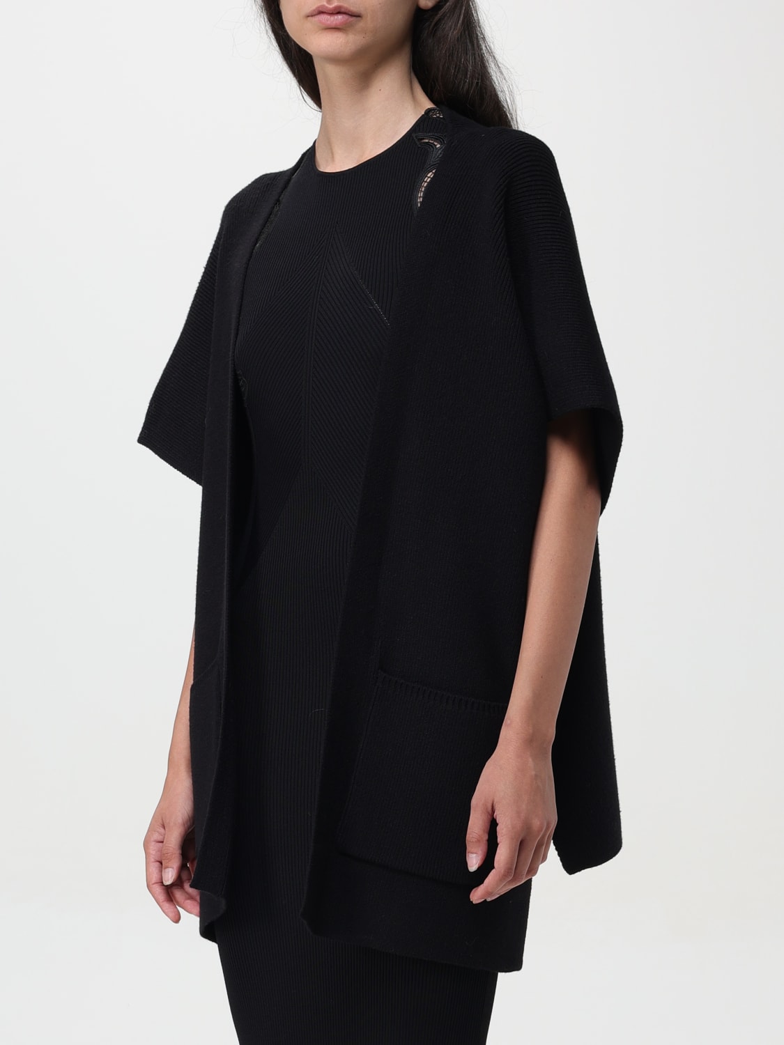 TWINSET CAPE: Cape woman Twinset, Black - Img 3