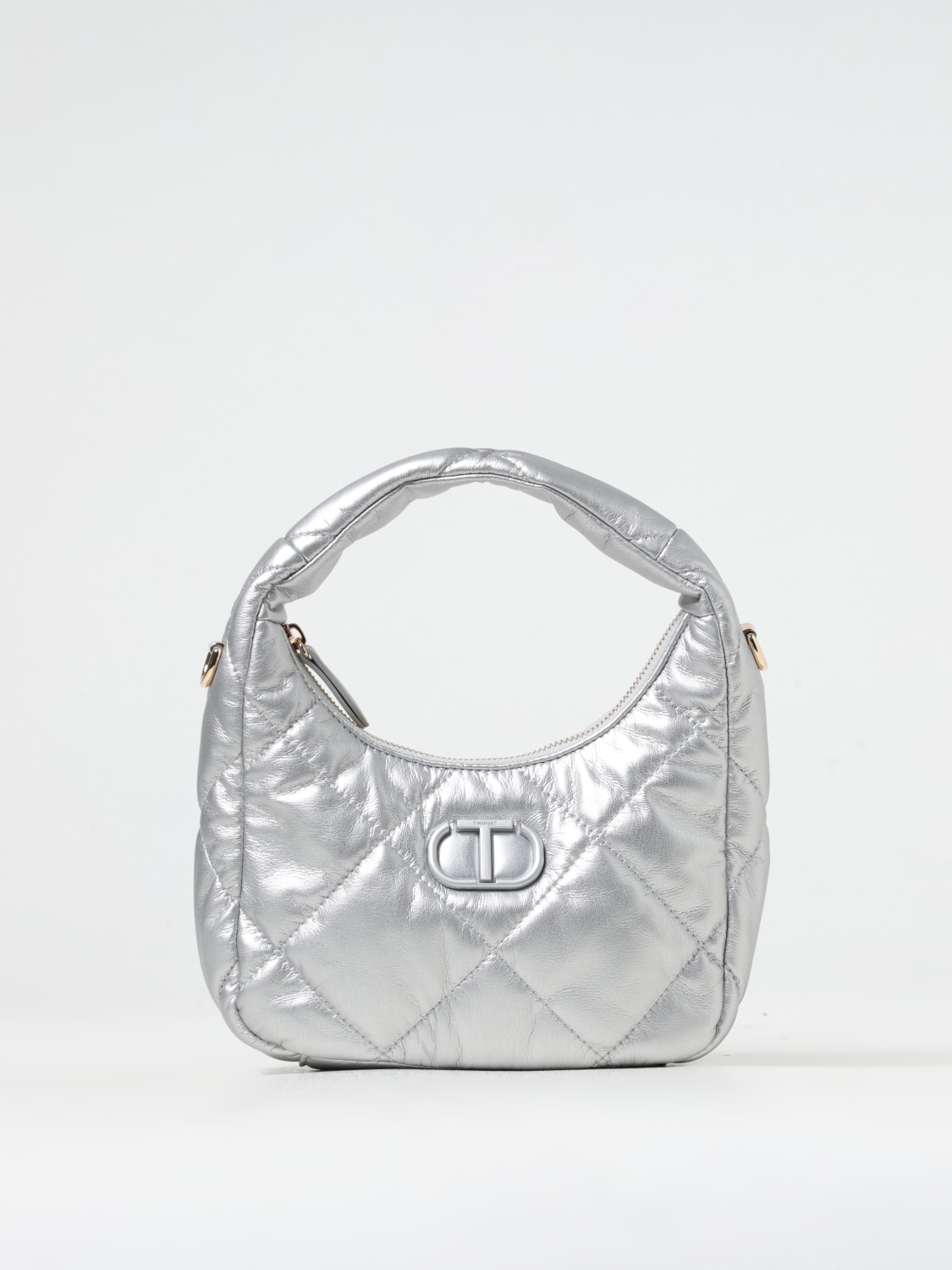 TWINSET MINI BAG: Shoulder bag woman Twinset, Silver - Img 1