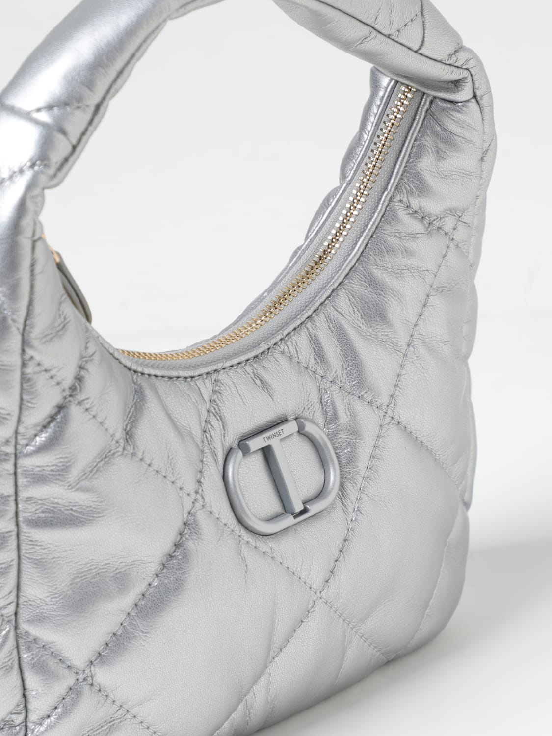 TWINSET MINI BAG: Shoulder bag woman Twinset, Silver - Img 3