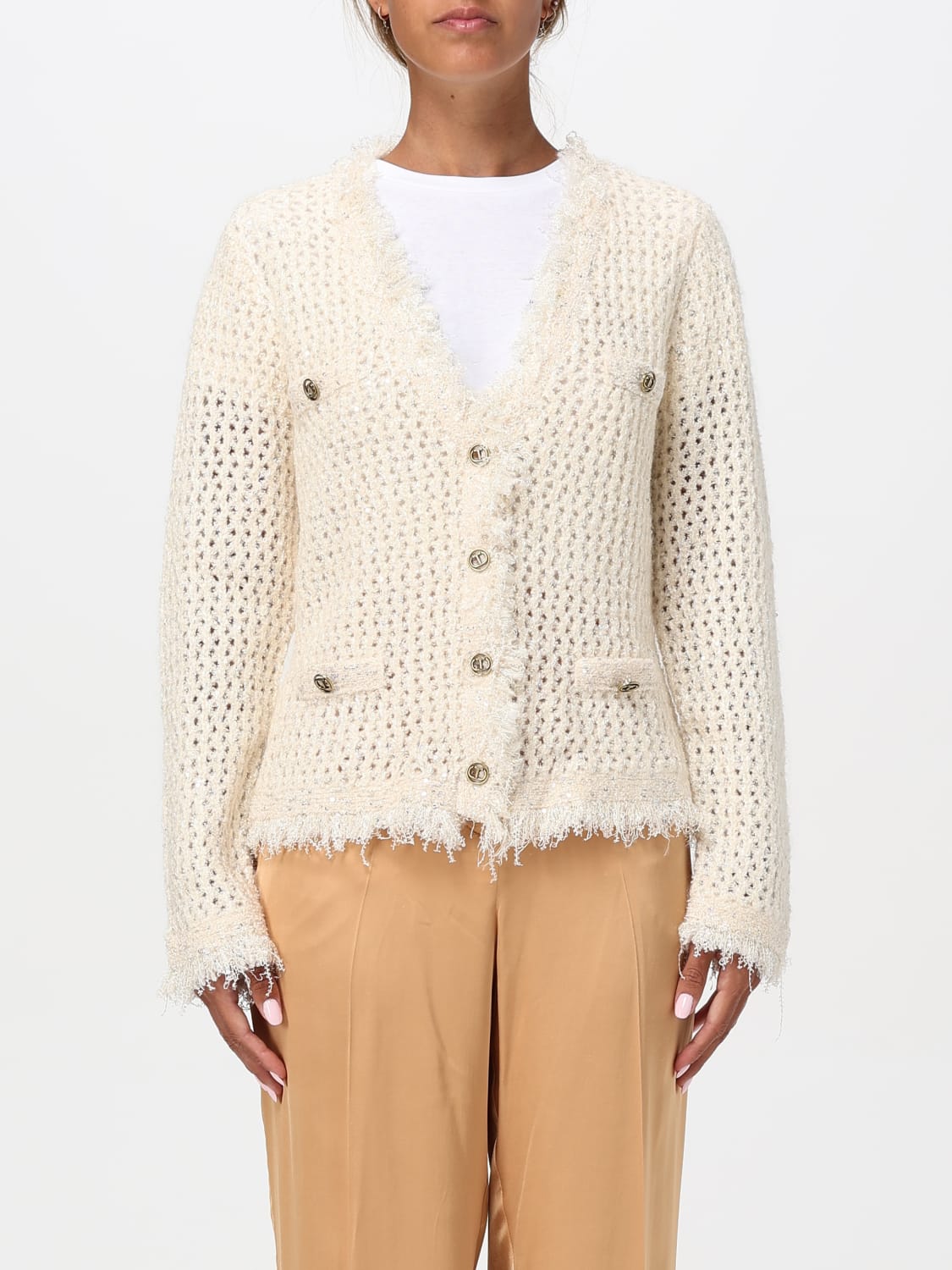 Giglio Cardigan a v in misto lana Twinset