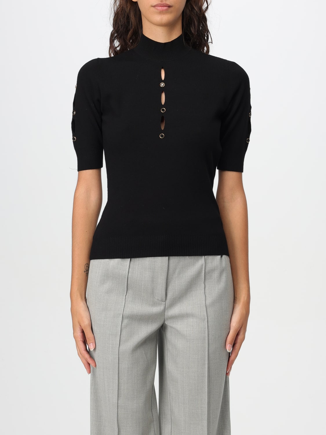 TWINSET MAGLIA: Maglia cut-out Twinset, Nero - Img 1