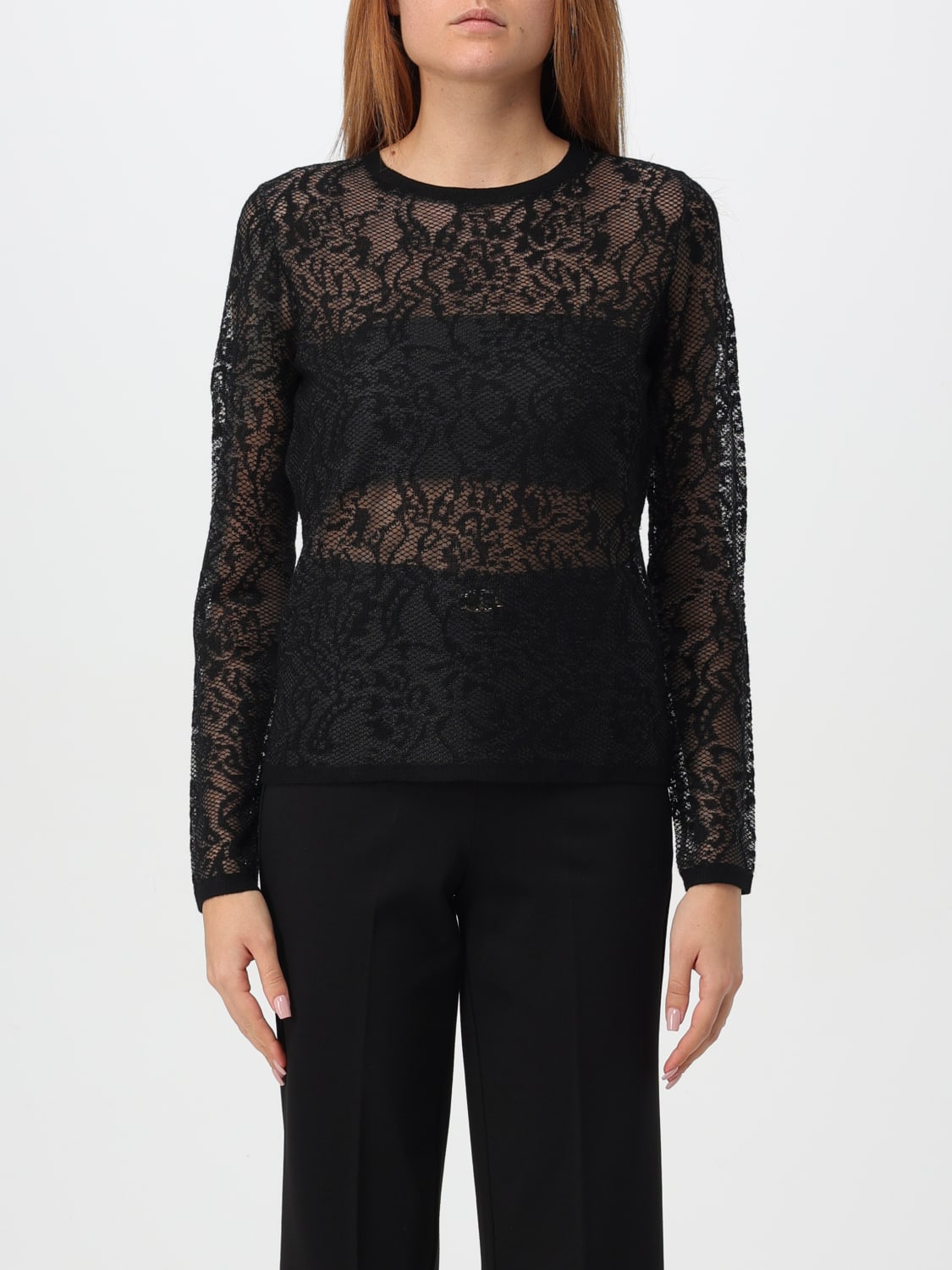 TWINSET MAGLIA: Maglia di pizzo Twinset, Nero - Img 1