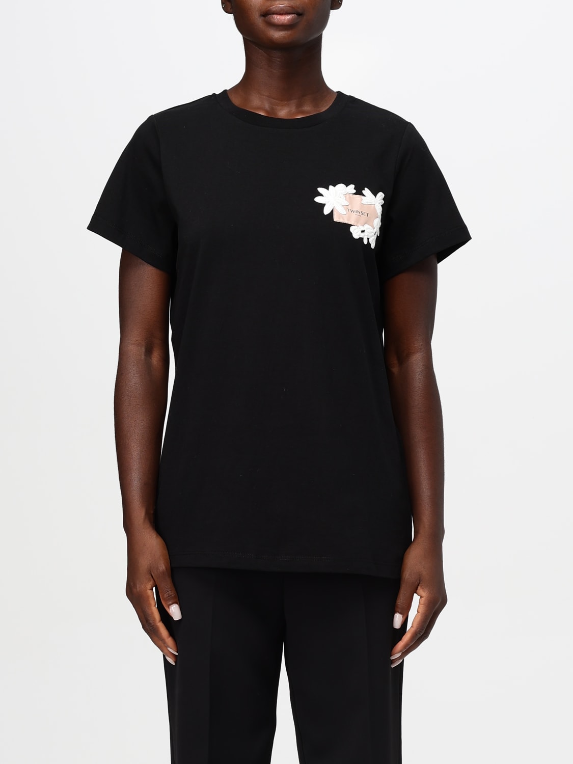 TWINSET T-SHIRT: T-shirt woman Twinset, Black - Img 1