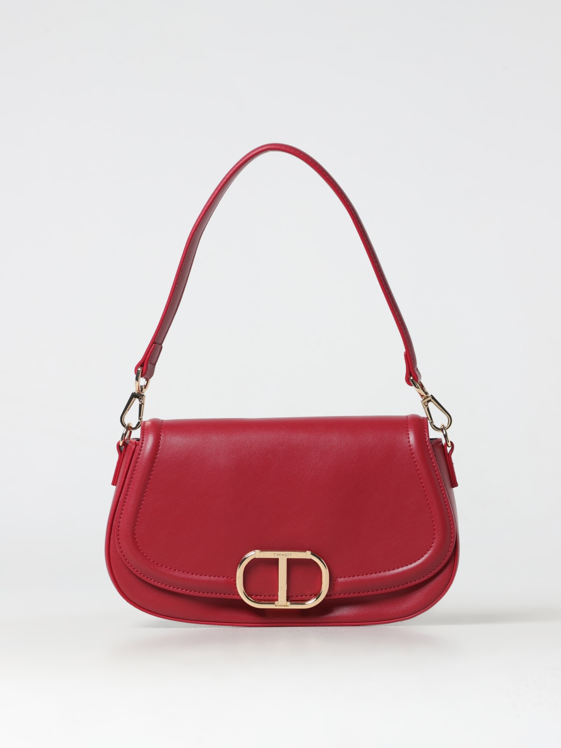 TWINSET BORSA A SPALLA: Borsa Twinset in pelle sintetica , Rosso - Img 1