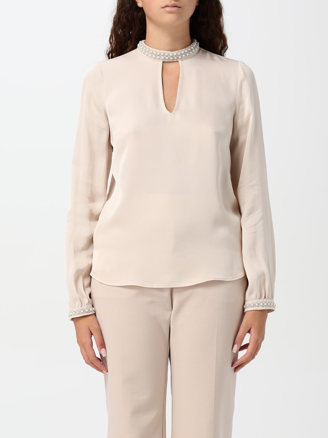 TWINSET TOP: Top woman Twinset, Cream - Img 1