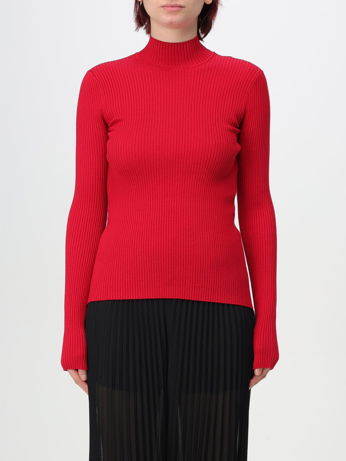 TWINSET MAGLIA: Maglia Twinset in misto viscosa , Rosso - Img 1