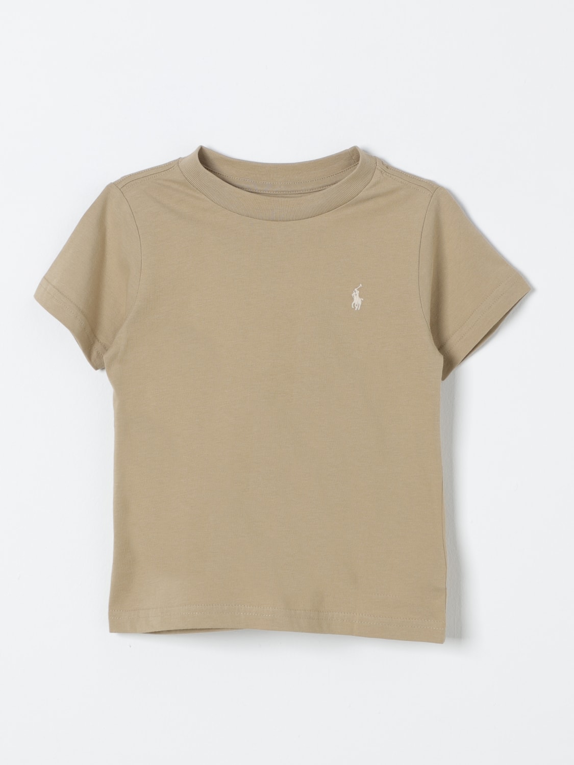 POLO RALPH LAUREN T-SHIRT: T-shirt kids Polo Ralph Lauren, Beige - Img 1