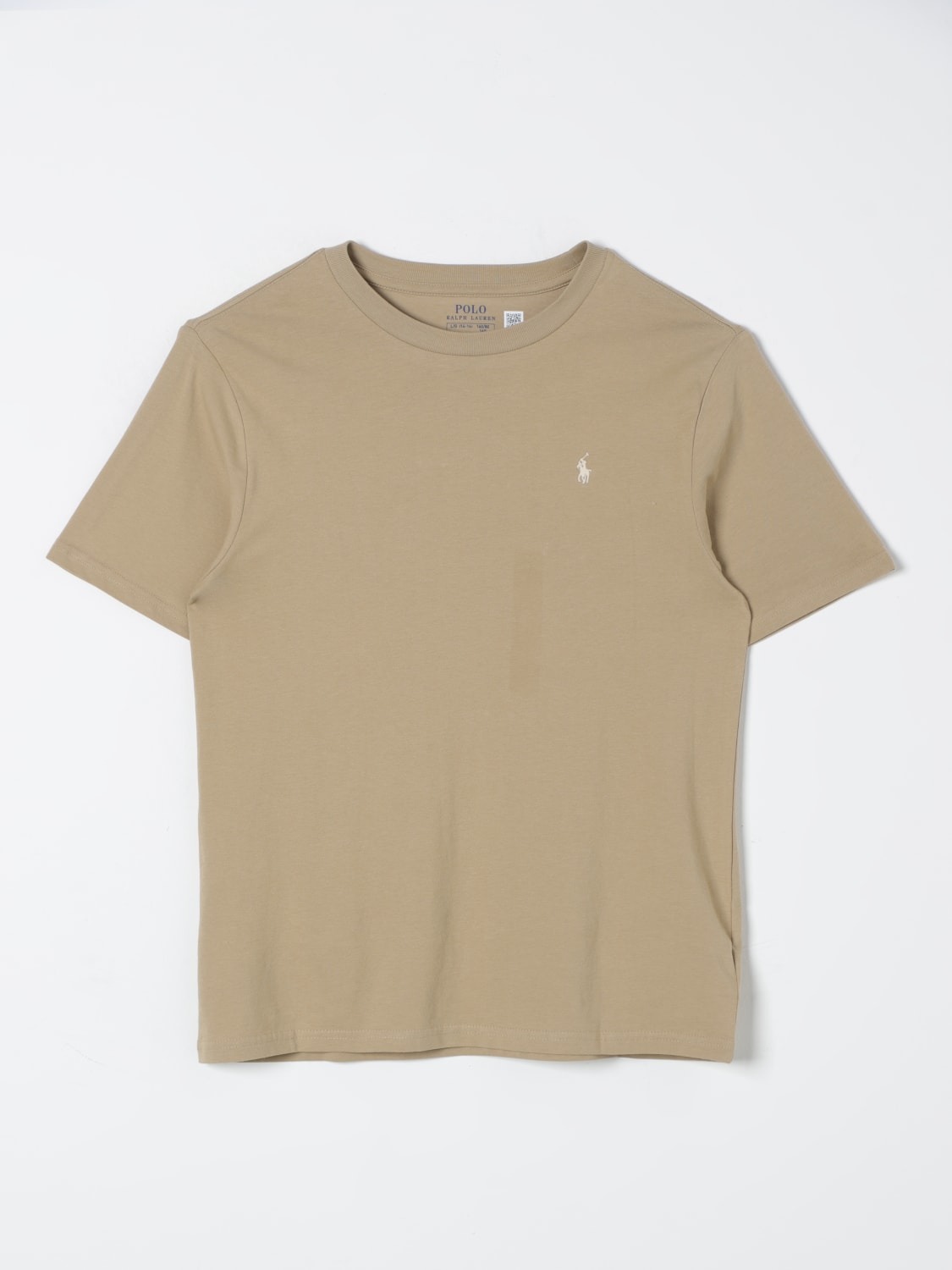 POLO RALPH LAUREN T-SHIRT: T-shirt kids Polo Ralph Lauren, Beige - Img 1