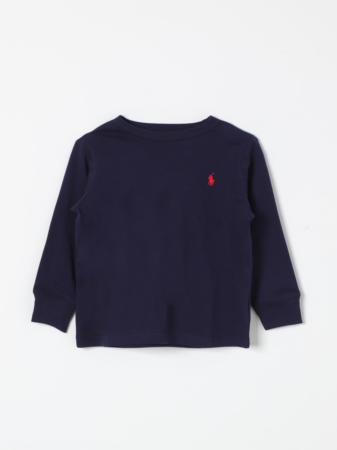 POLO RALPH LAUREN T-SHIRT: T-shirt kids Polo Ralph Lauren, Navy - Img 1