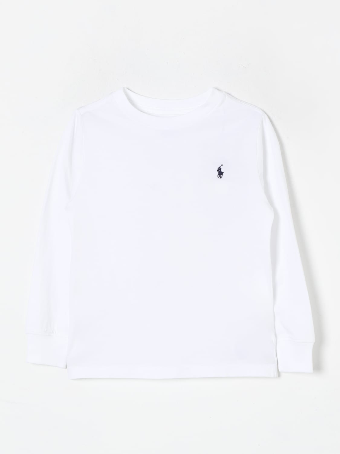 POLO RALPH LAUREN SWEATER: Polo Ralph Lauren cotton sweater with embroidered logo, White - Img 1