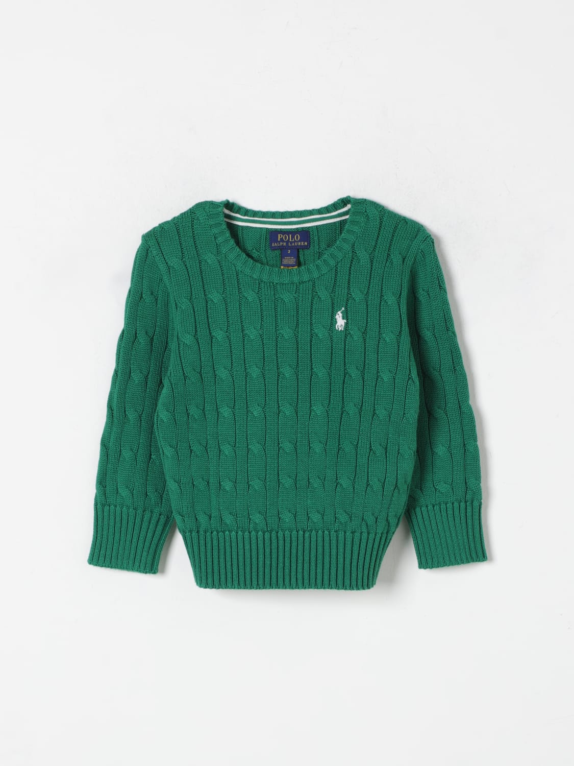 POLO RALPH LAUREN SWEATER: Sweater kids Polo Ralph Lauren, Green - Img 1