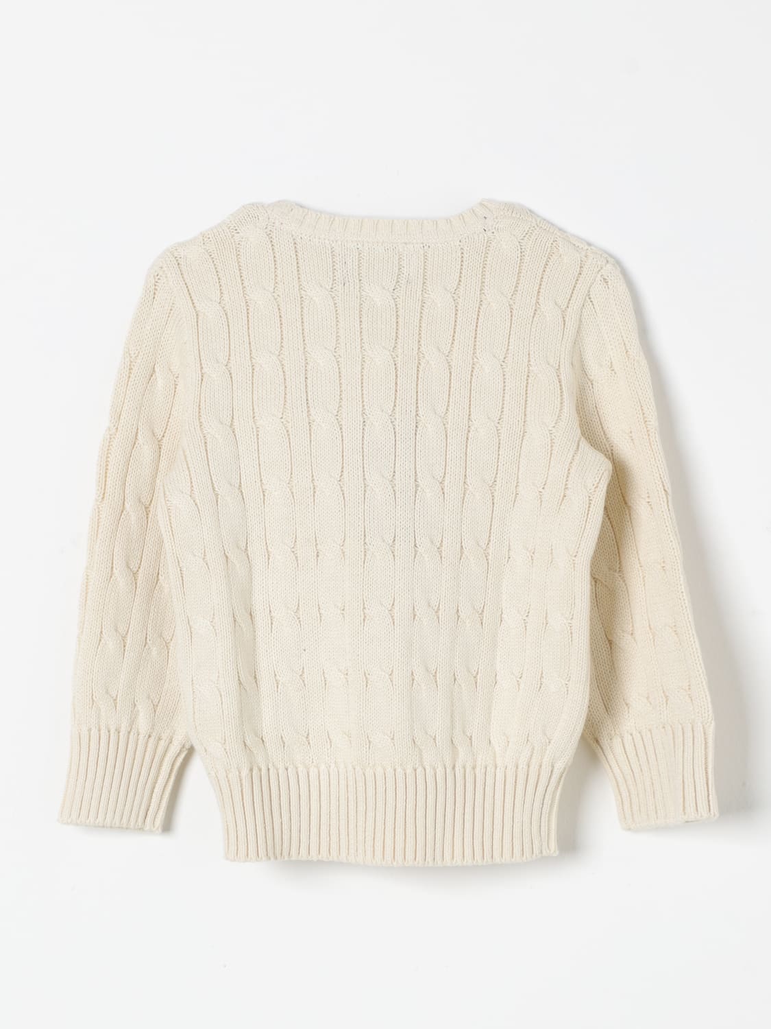 POLO RALPH LAUREN SWEATER: Sweater kids Polo Ralph Lauren, Cream - Img 2