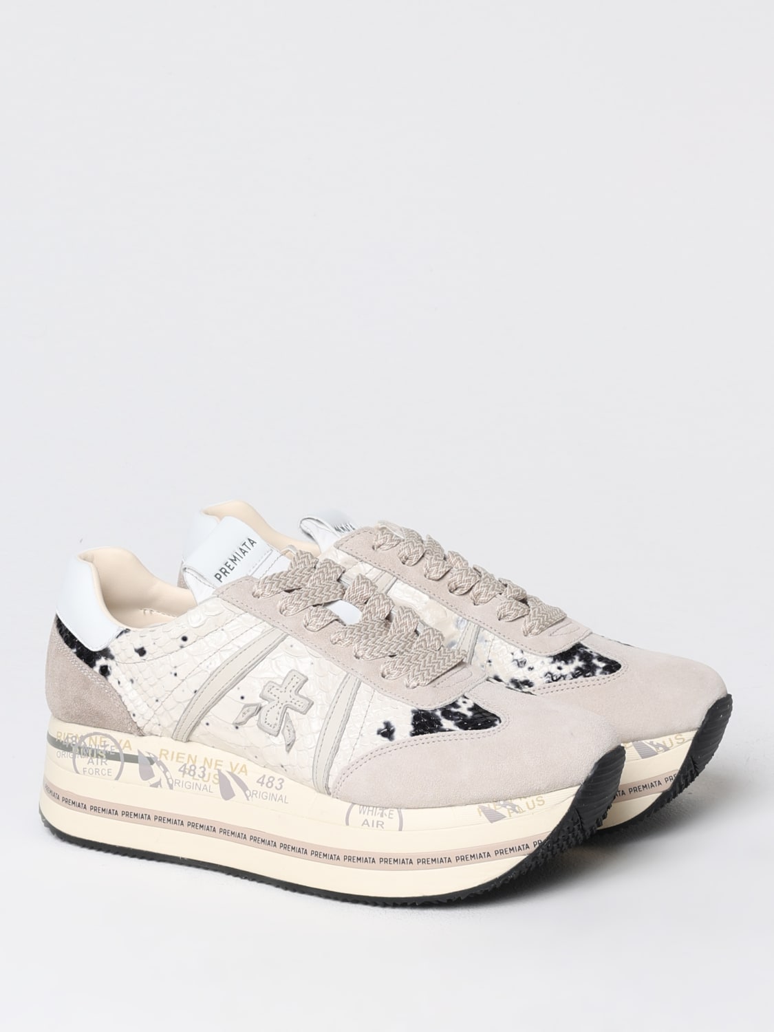 PREMIATA SNEAKERS: Sneakers Beth Premiata in pelle , Bianco - Img 2