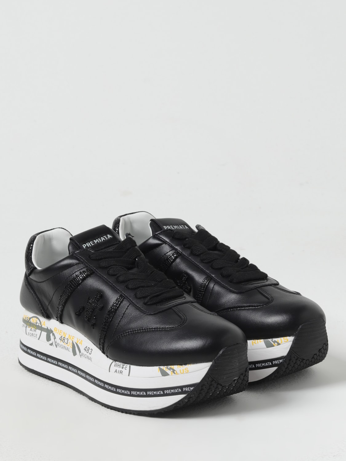 PREMIATA SNEAKERS: Sneakers woman Premiata, Black 1 - Img 2