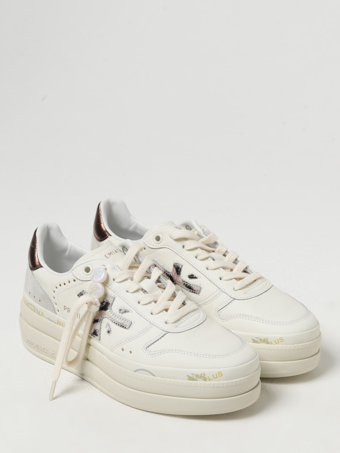 PREMIATA SNEAKERS: Sneakers Micol Premiata in pelle , Burro - Img 2