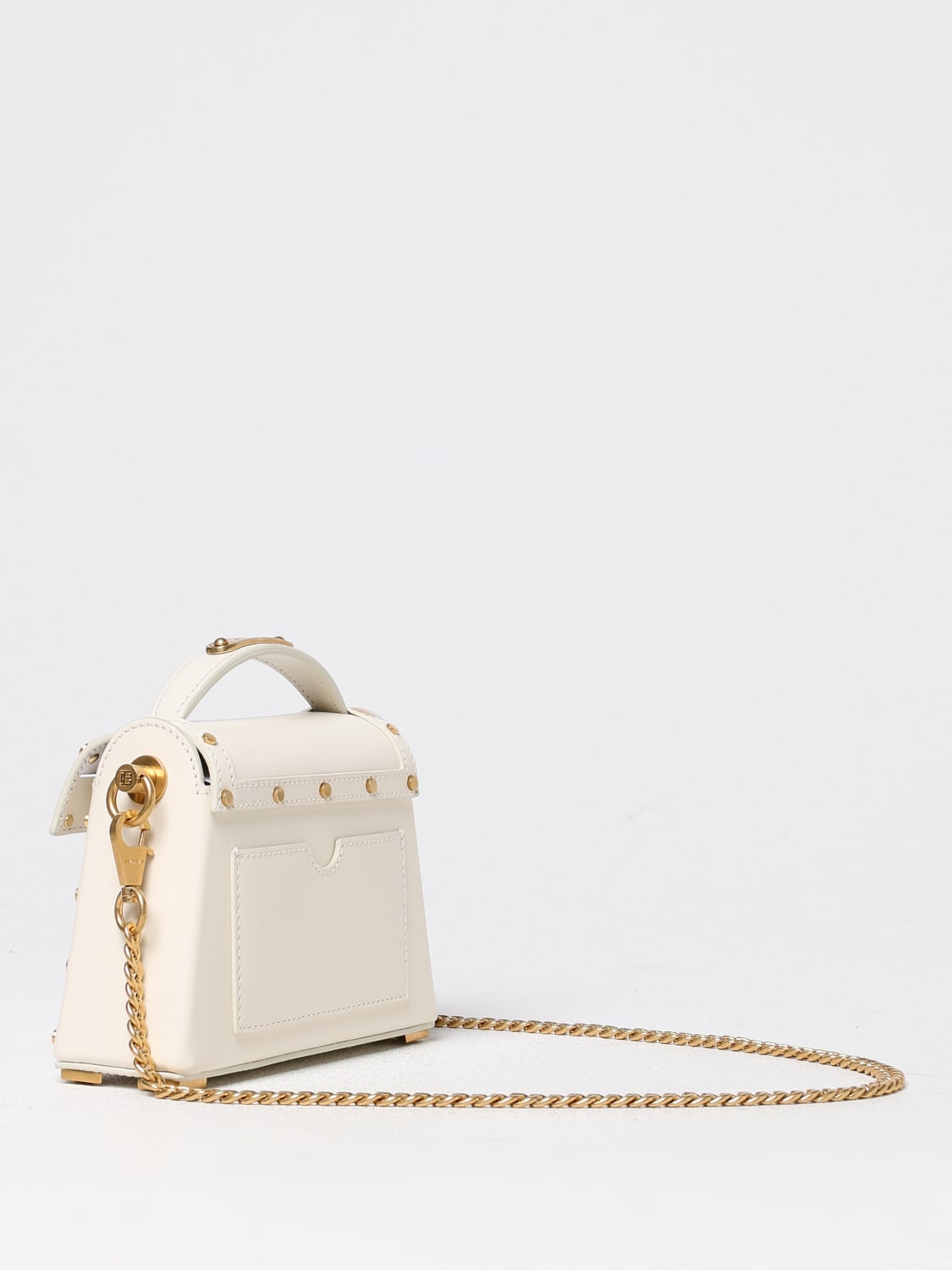 BALMAIN MINI BAG: Shoulder bag woman Balmain, White - Img 3