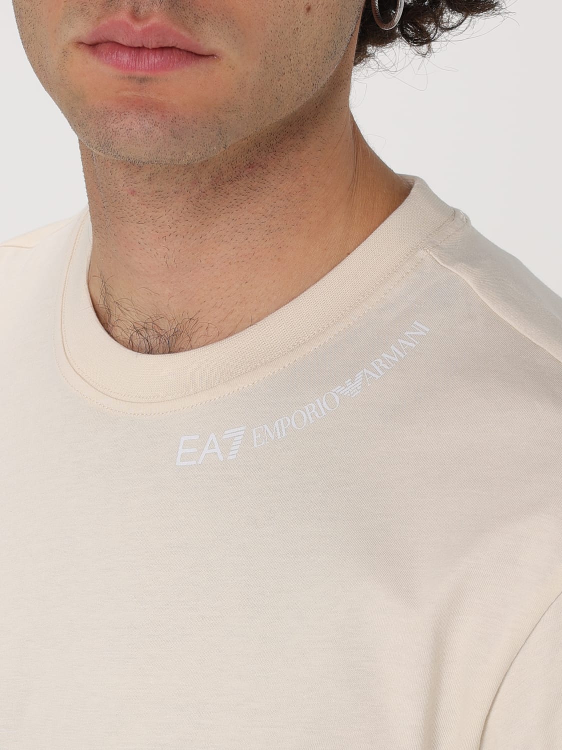 EA7 T-SHIRT: T-shirt men Ea7, Natural - Img 3