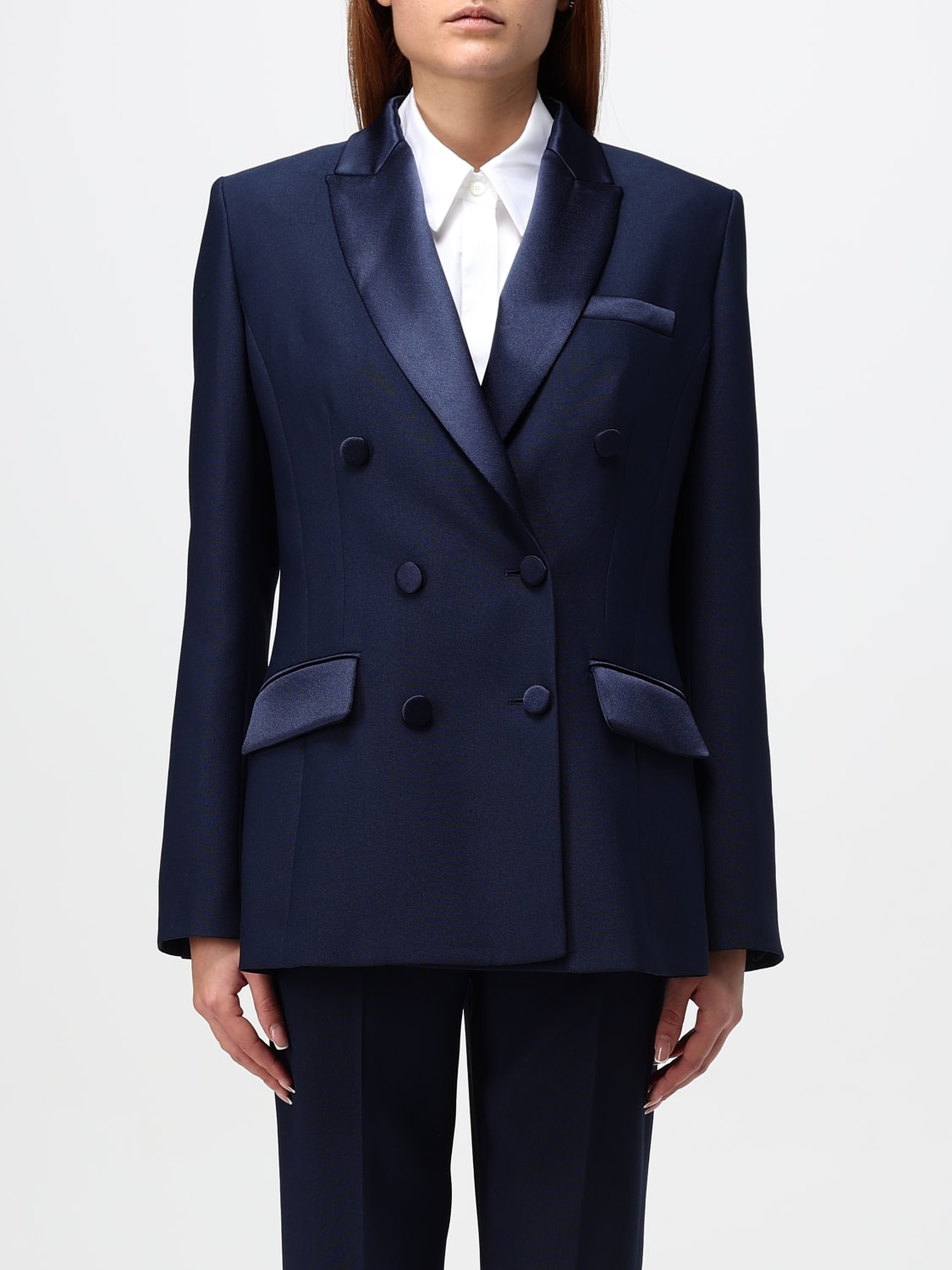 HEBE STUDIO BLAZER: Blazer femme Hebe Studio, Bleu Marine - Img 1