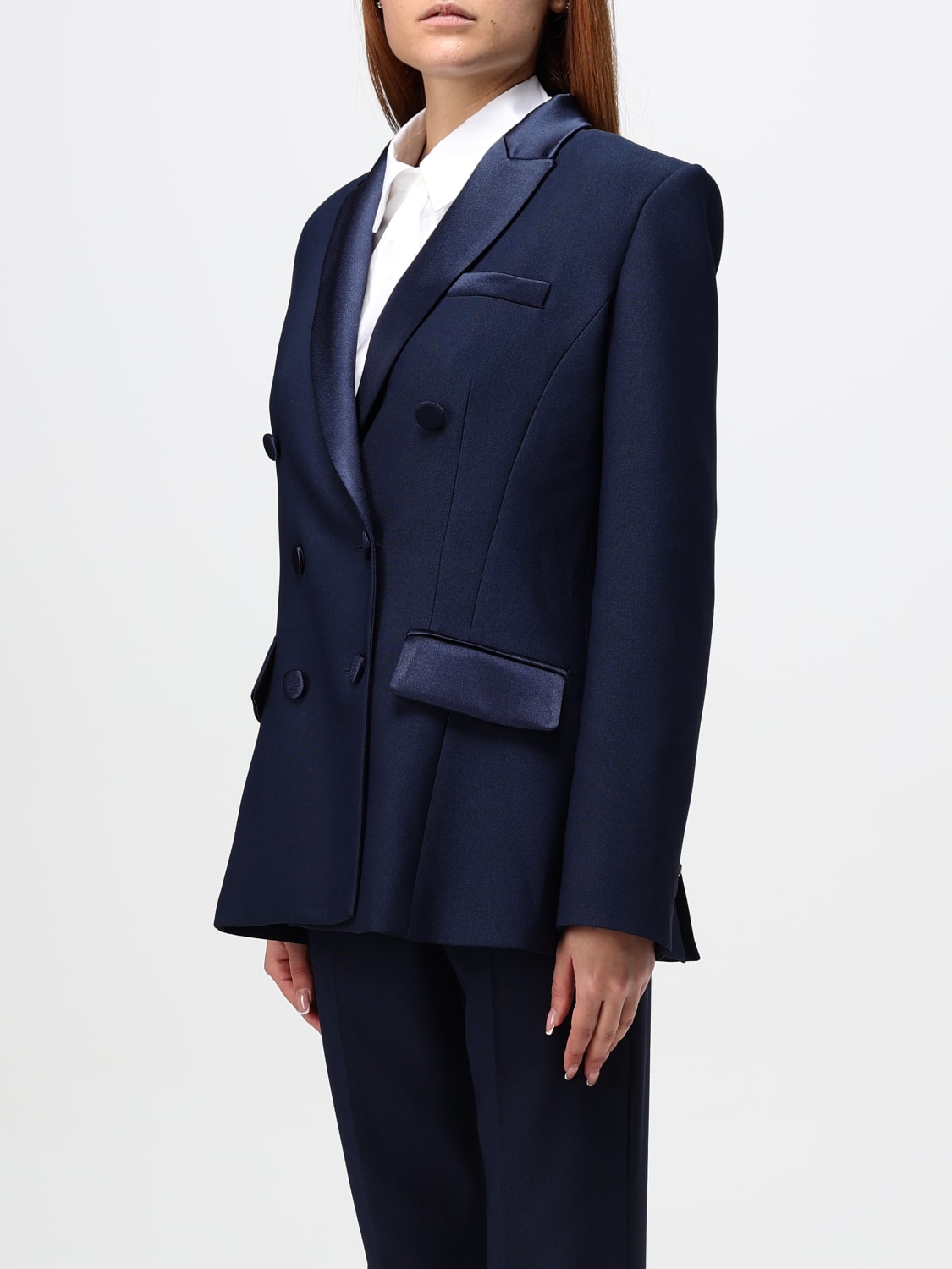 HEBE STUDIO BLAZER: Blazer femme Hebe Studio, Bleu Marine - Img 4