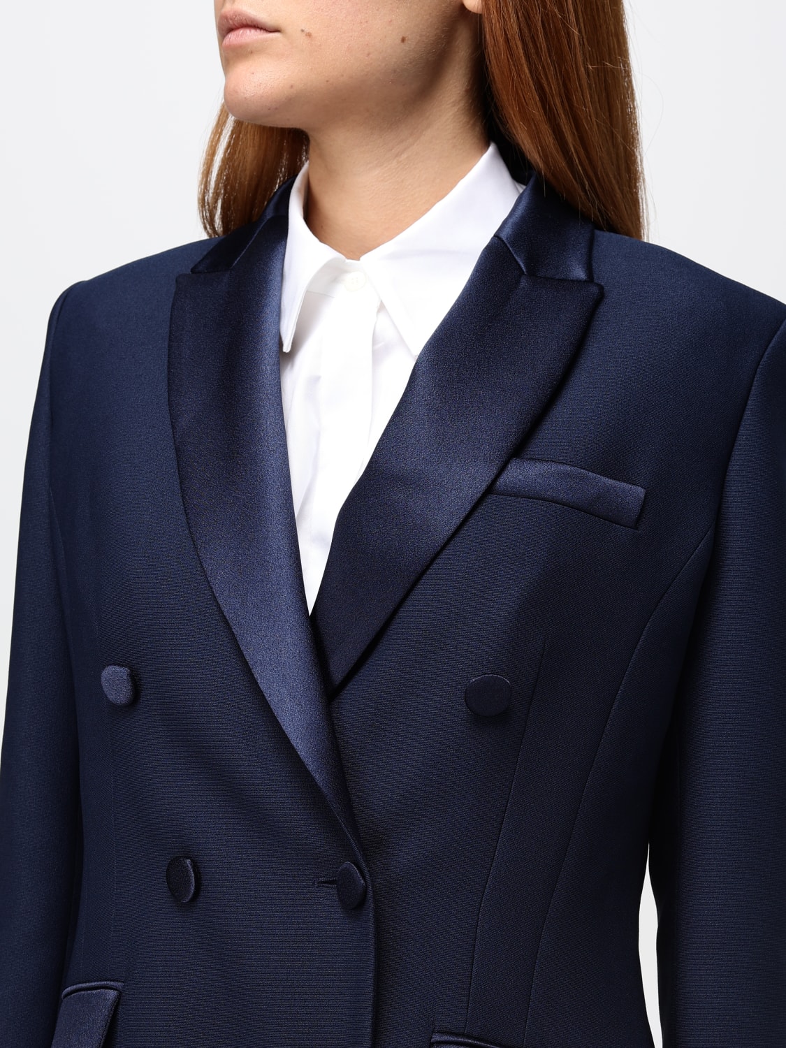 HEBE STUDIO BLAZER: Blazer femme Hebe Studio, Bleu Marine - Img 5