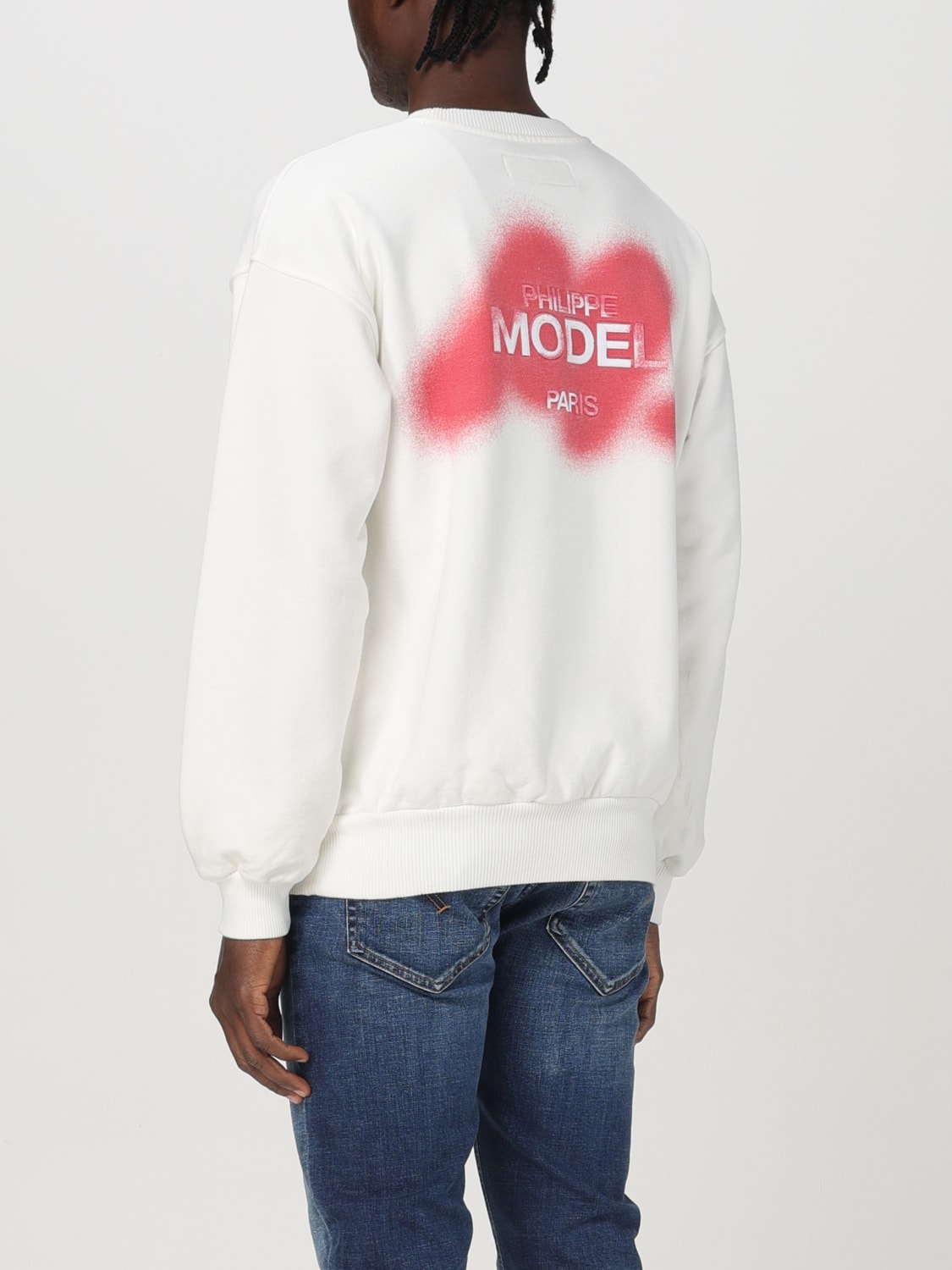 PHILIPPE MODEL SWEATSHIRT: Sweatshirt men Philippe Model, White - Img 2