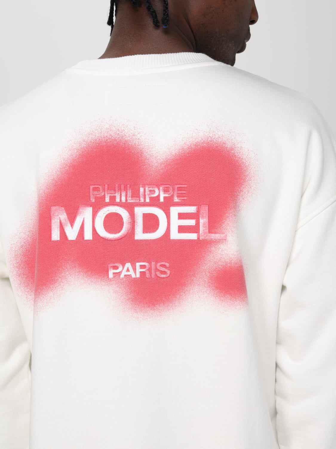 PHILIPPE MODEL SWEATSHIRT: Sweatshirt men Philippe Model, White - Img 3