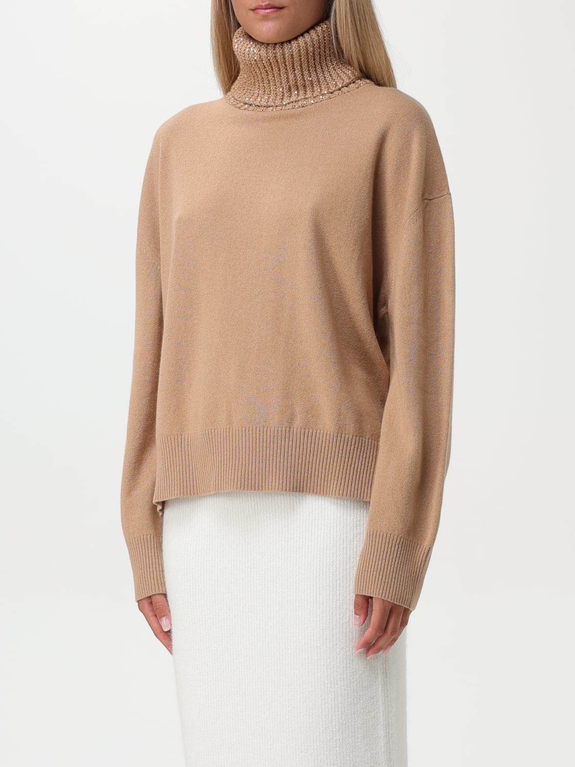 FABIANA FILIPPI SWEATER: Sweater woman Fabiana Filippi, Camel - Img 3