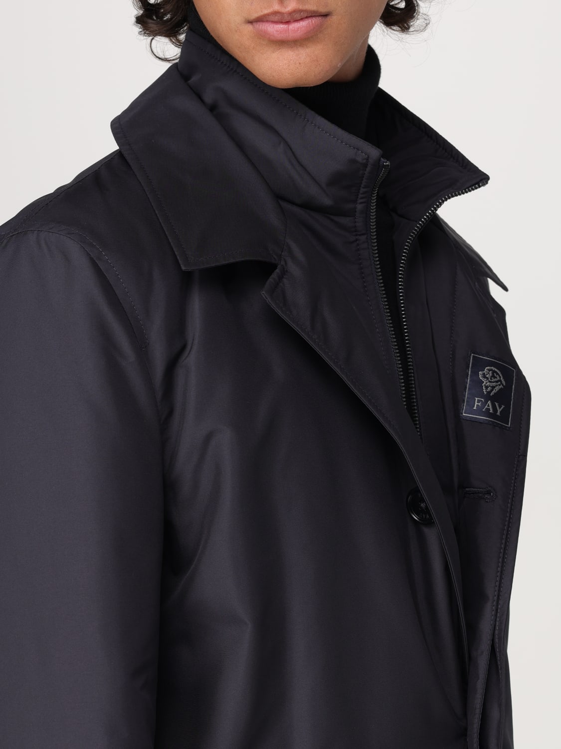 FAY JACKET: Fay nylon parka, Blue - Img 4