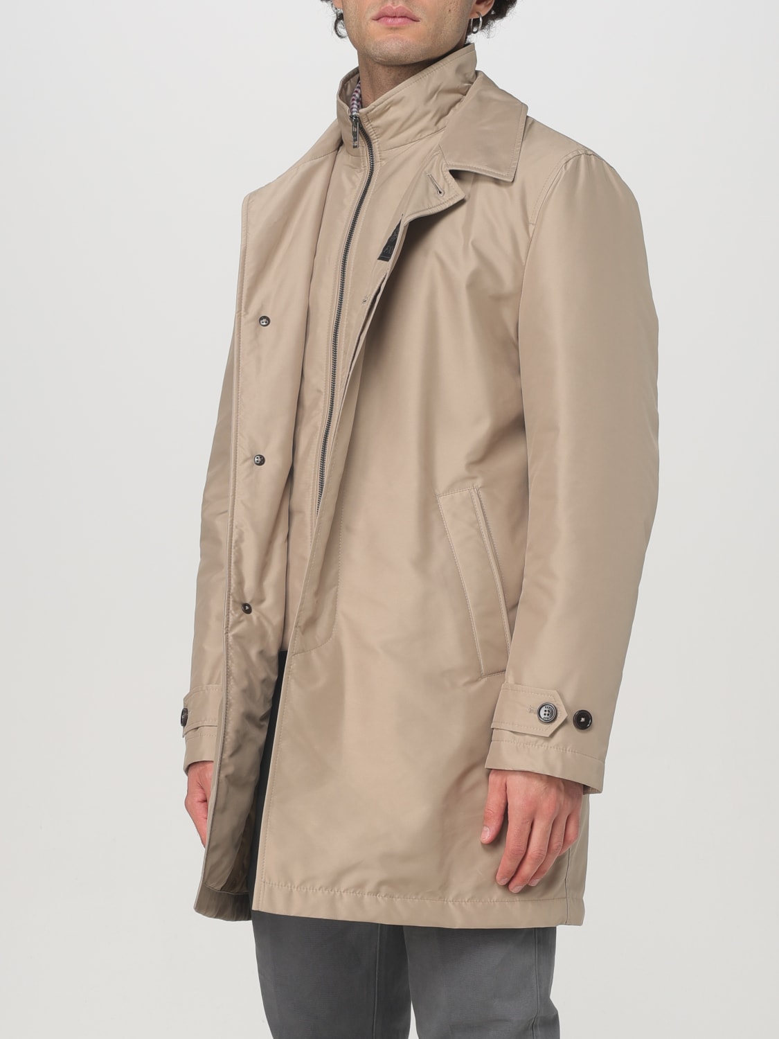 FAY JACKET: Fay nylon parka, Sand - Img 3