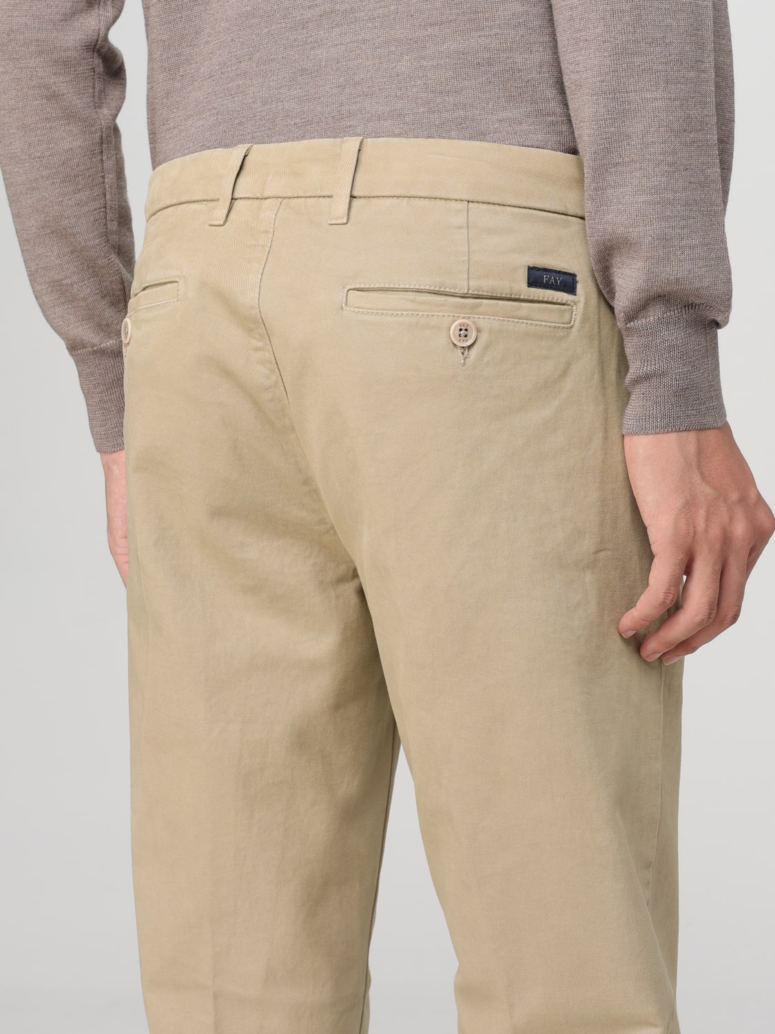 FAY PANTS: Pants men Fay, Beige - Img 3