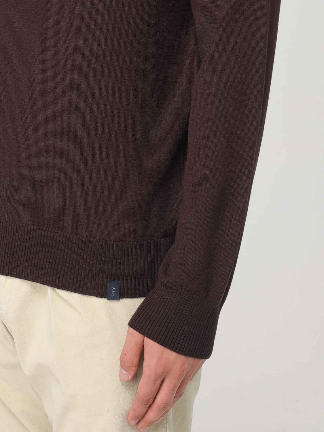 FAY SWEATER: Sweater men Fay, Brown - Img 3