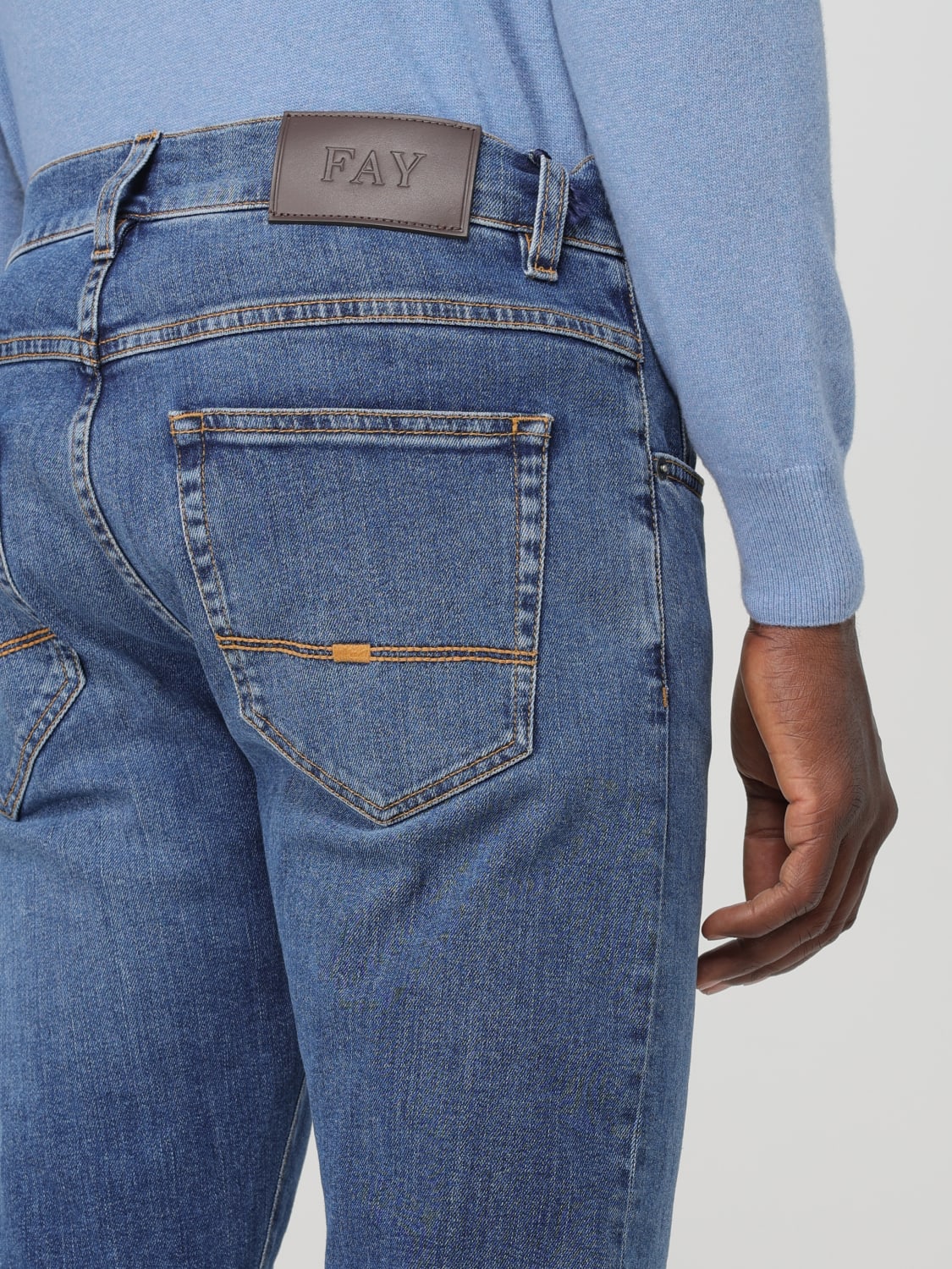 FAY JEANS: Jeans men Fay, Stone Washed - Img 3