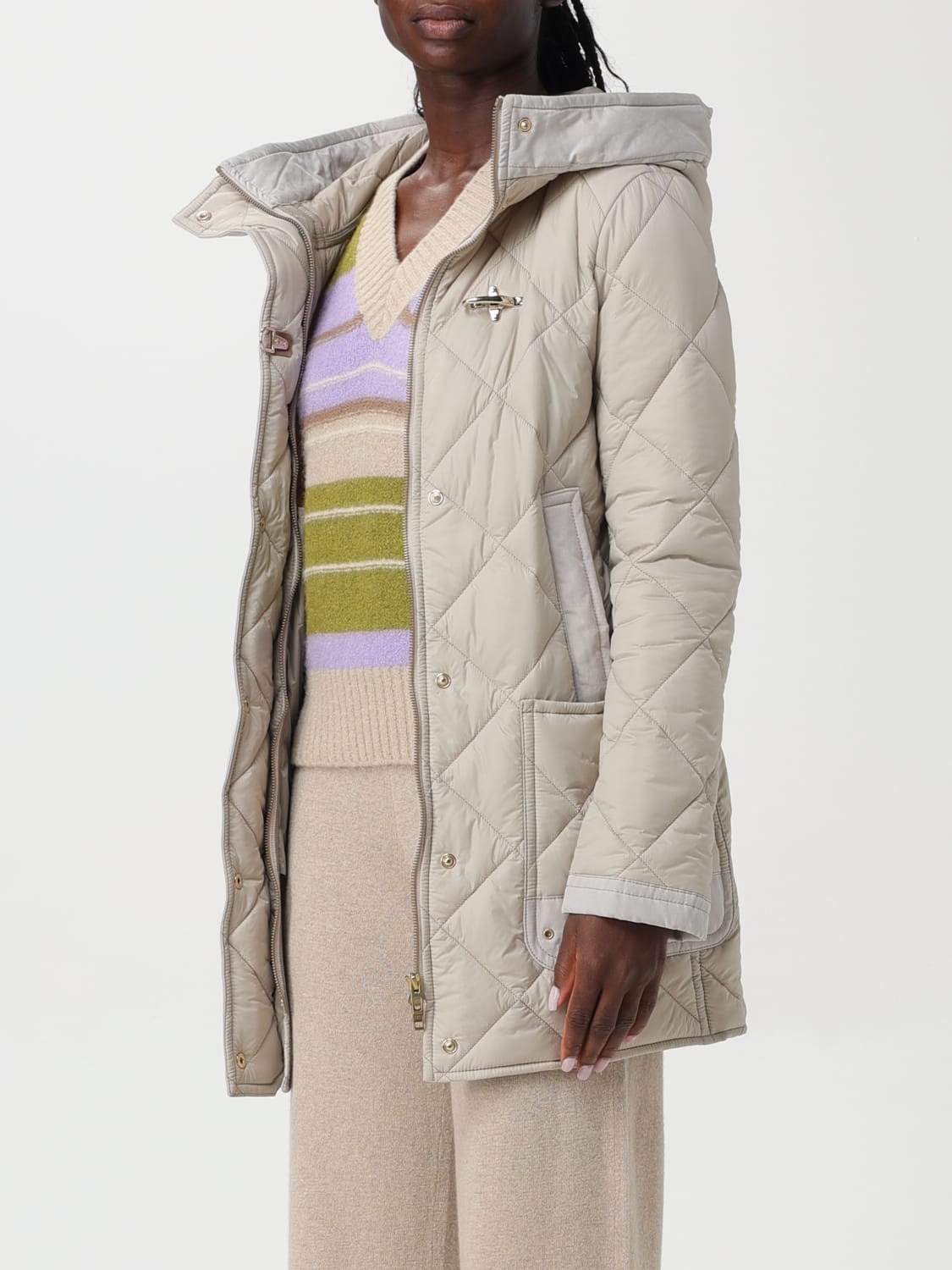 FAY JACKET: Coat woman Fay, Beige - Img 3