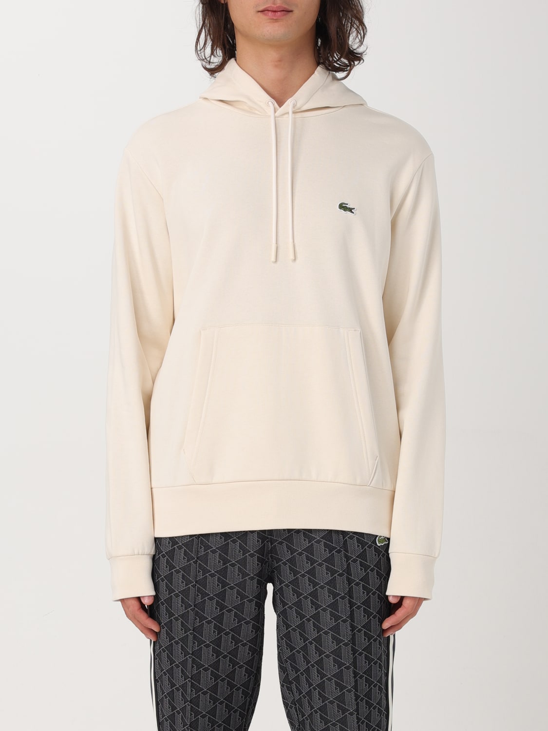 LACOSTE 卫衣: 卫衣 男士 Lacoste, 亚麻色 - Img 1