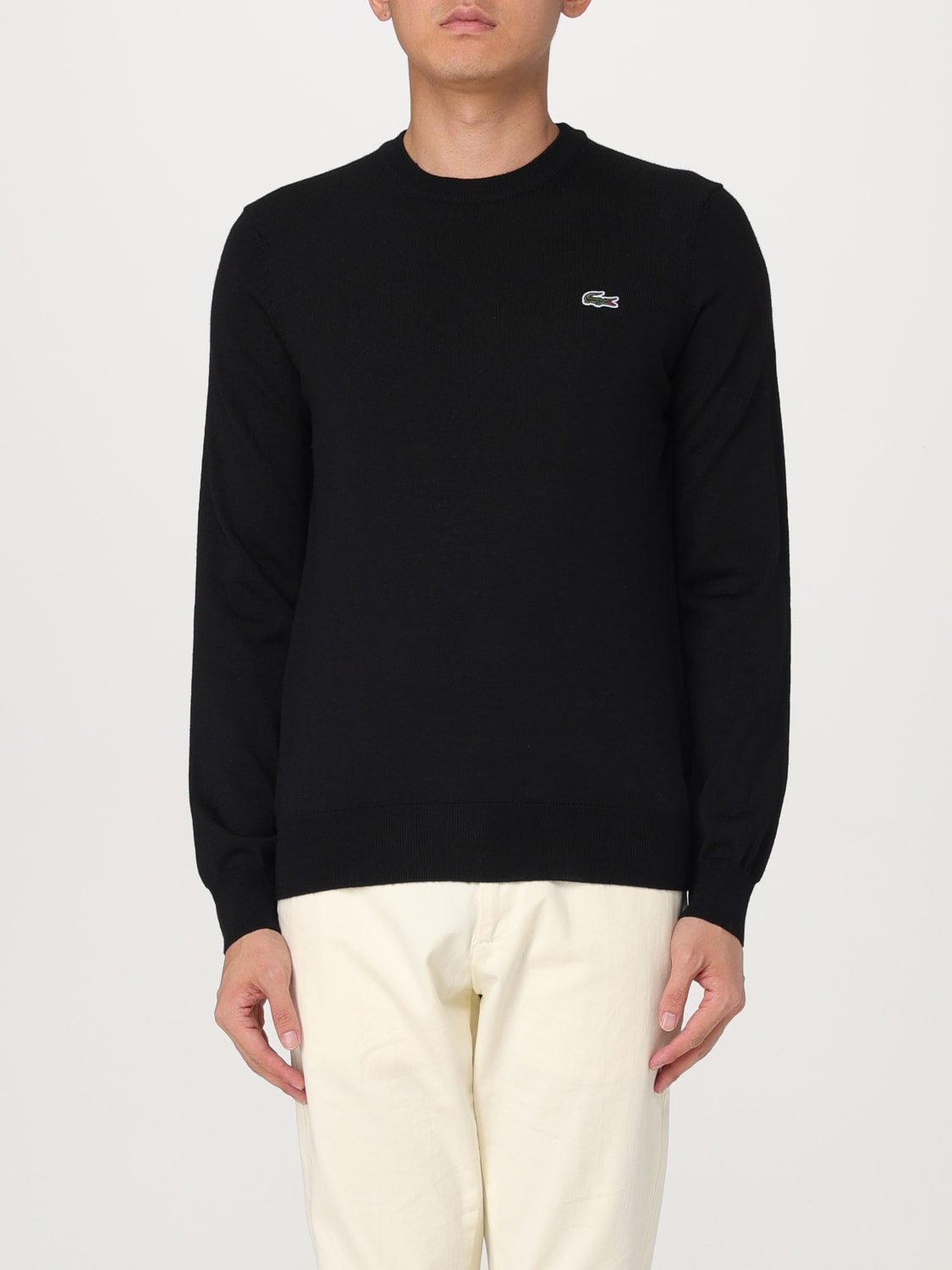 Pull lacoste noir homme best sale