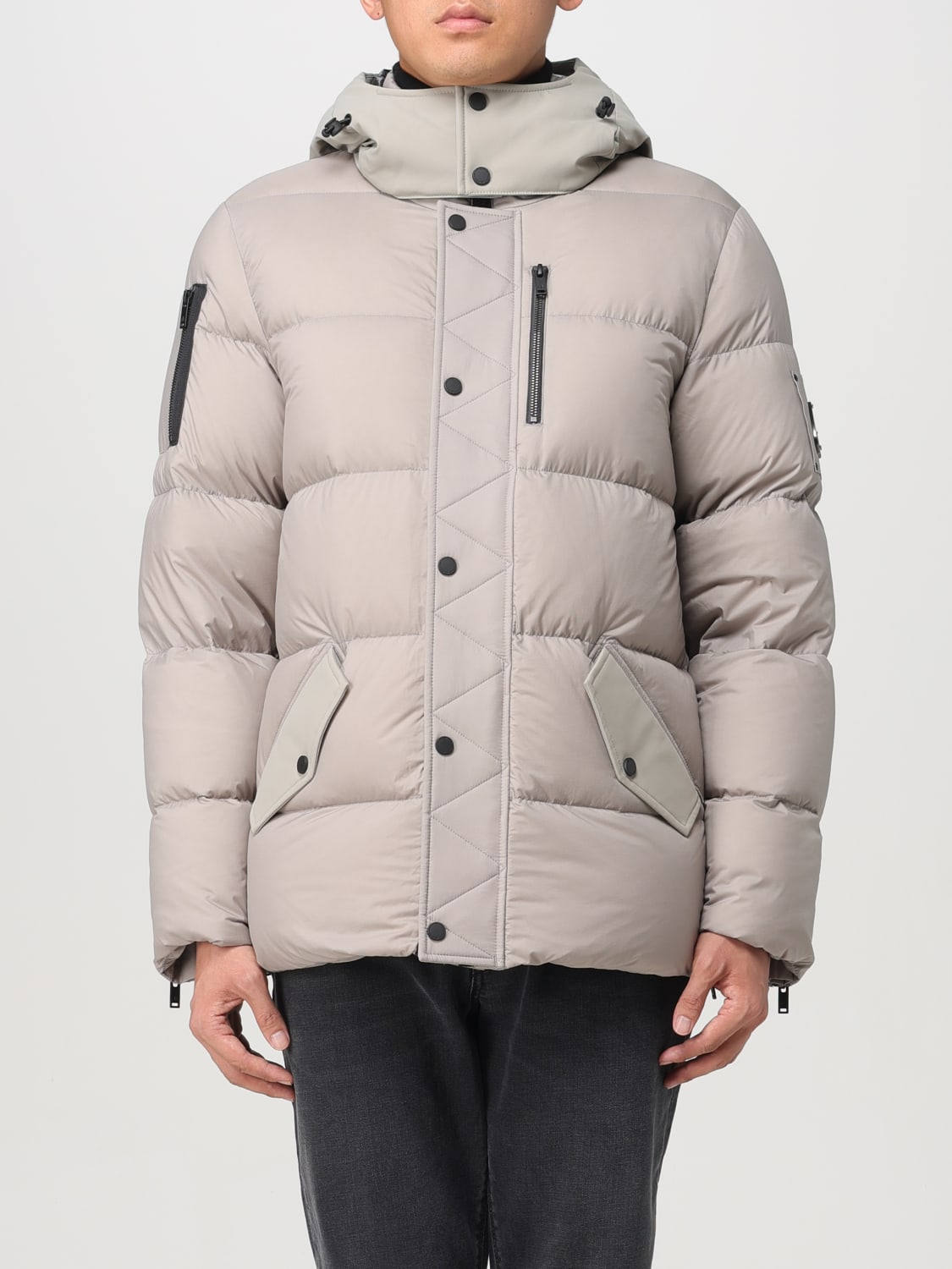 MOOSE KNUCKLES GIACCA: Bomber Moose Knuckles in nylon trapuntato , Grigio - Img 1