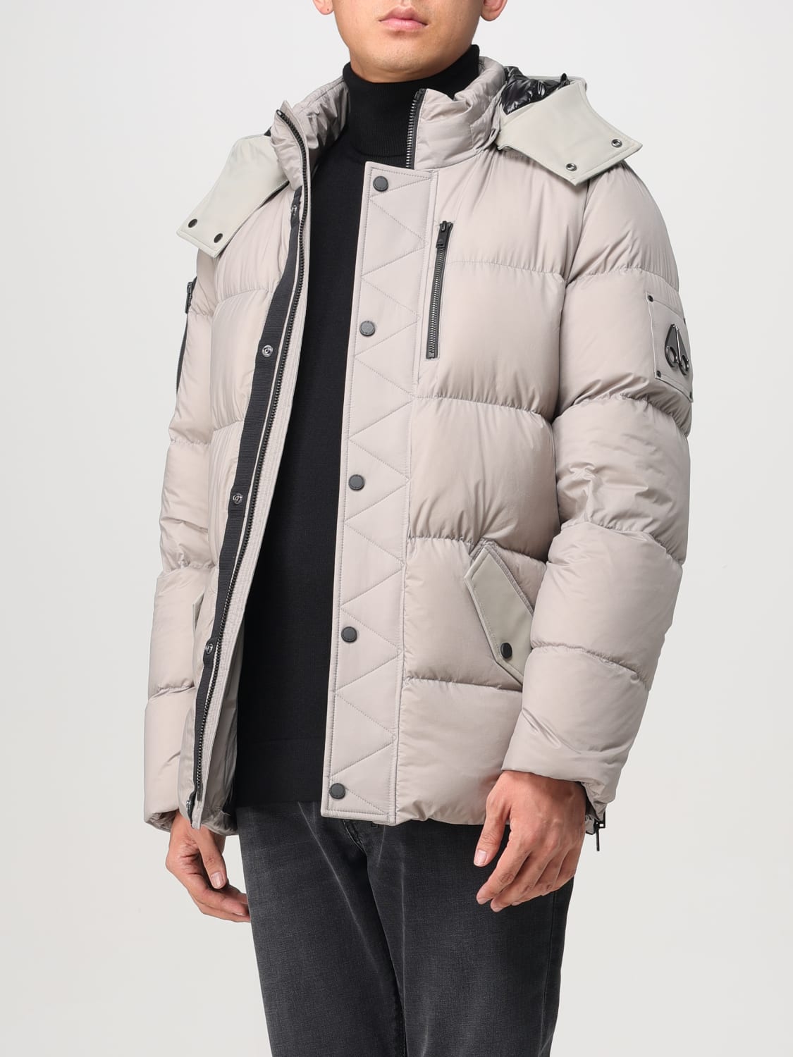 MOOSE KNUCKLES GIACCA: Bomber Moose Knuckles in nylon trapuntato , Grigio - Img 3