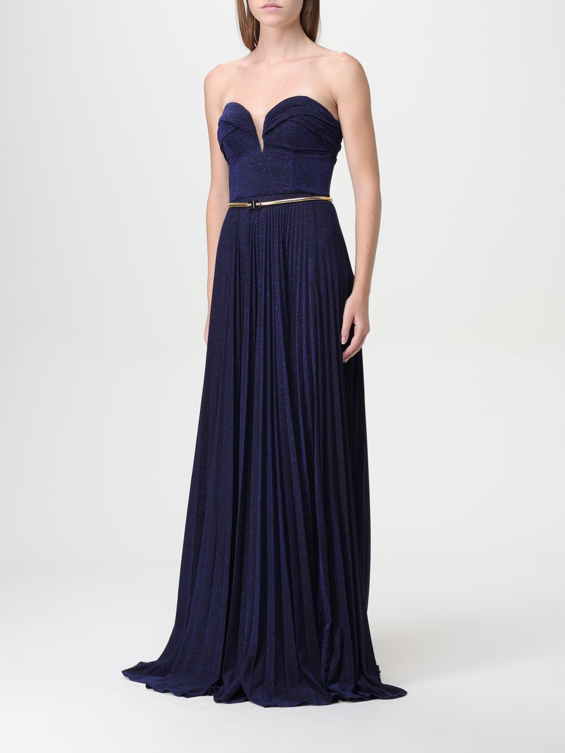 ELISABETTA FRANCHI DRESS: Dress woman Elisabetta Franchi La Mia Bambina, Blue - Img 3