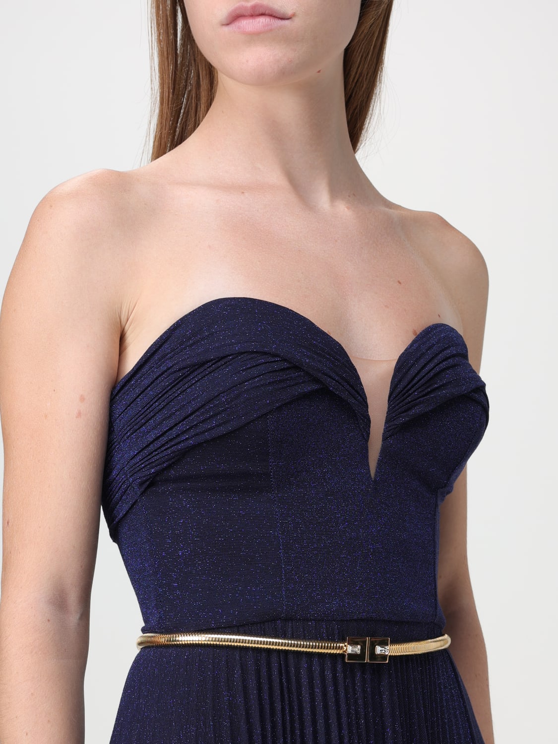 ELISABETTA FRANCHI DRESS: Dress woman Elisabetta Franchi La Mia Bambina, Blue - Img 4