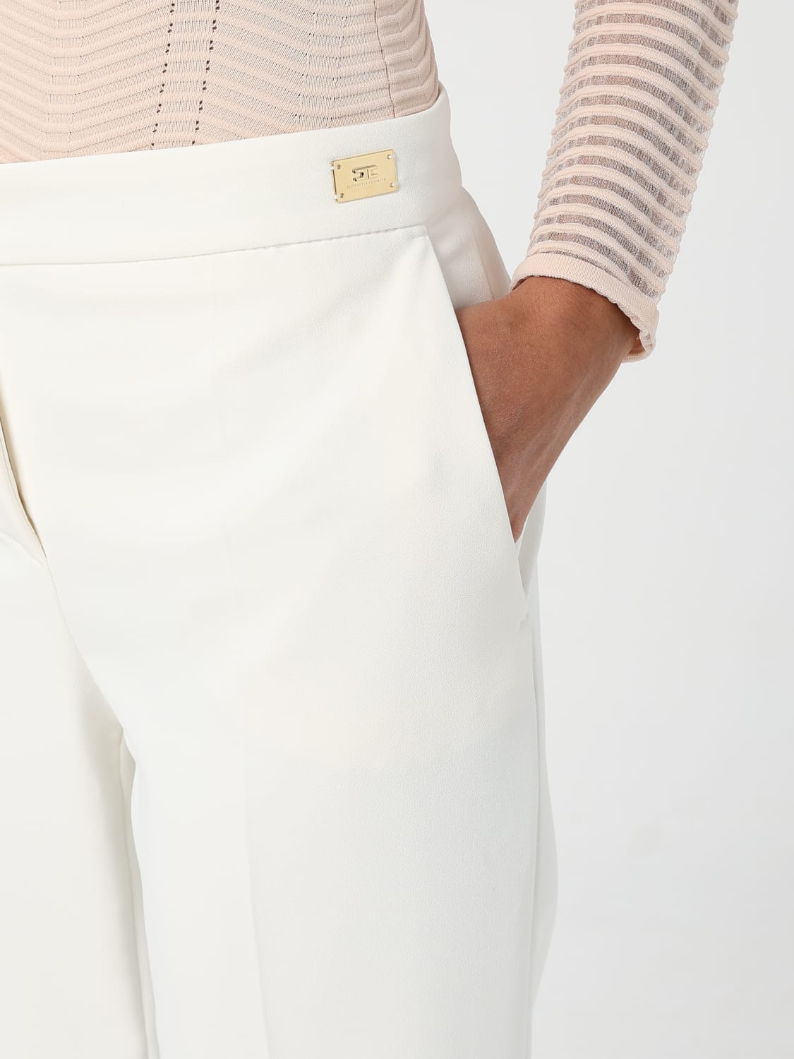 ELISABETTA FRANCHI HOSE: Hose damen Elisabetta Franchi La Mia Bambina, Weiß - Img 3