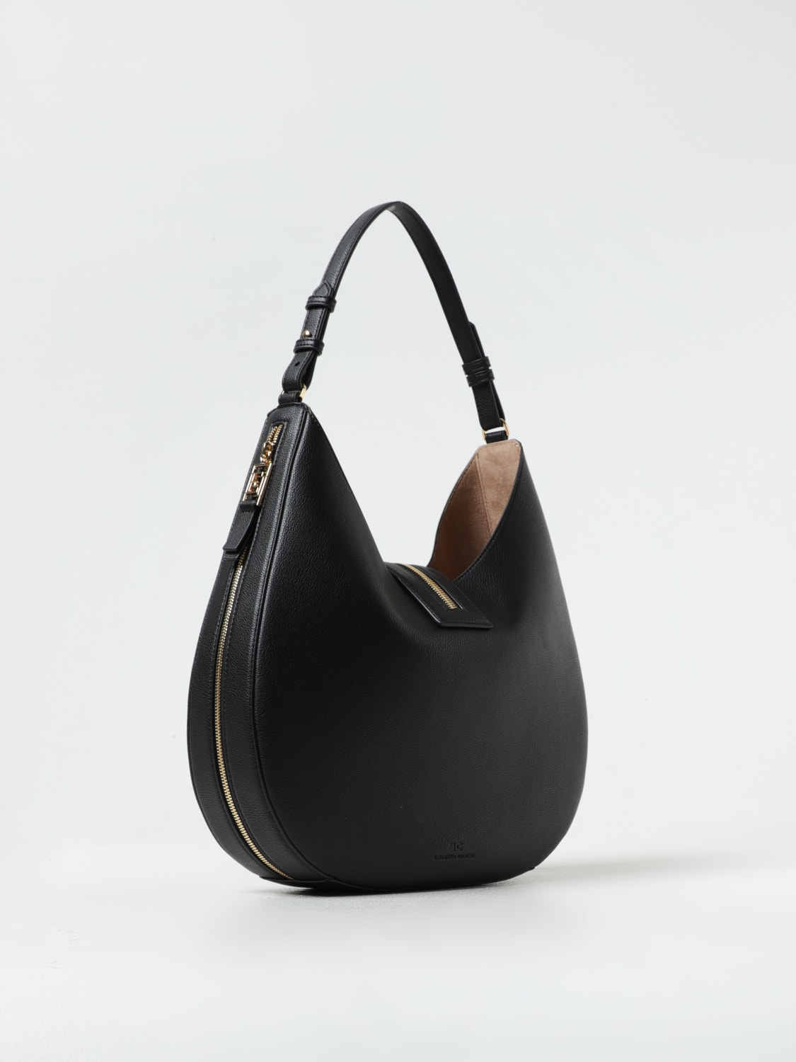 ELISABETTA FRANCHI SCHULTERTASCHE: Schultertasche damen Elisabetta Franchi La Mia Bambina, Schwarz - Img 2