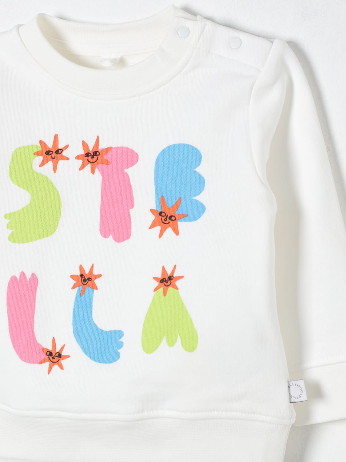 STELLA MCCARTNEY KIDS MAGLIA: Felpa a girocollo stampata Stella McCartney Kids, Avorio - Img 3